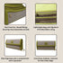 90 Feet Kaya Lime Green Premium Genuine Leather and Canvas Clutch Bag